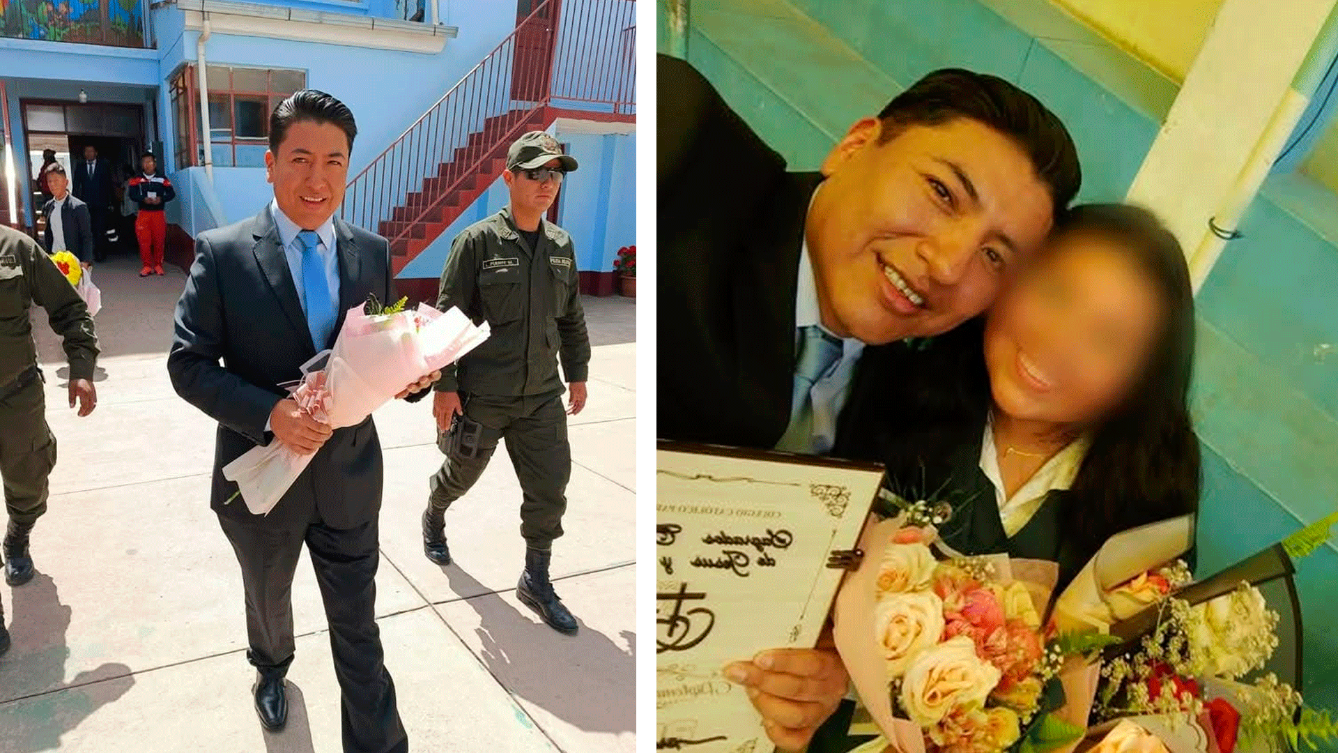 Marco Pumari asiste con escolta policial a la graduación de su hija 