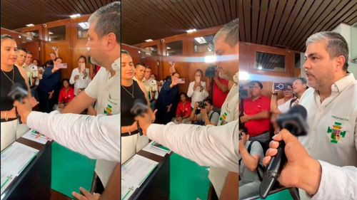 Tensión entre el presidente cívico Larach y Aguirre  al entregar carta de invitación a Zvonko