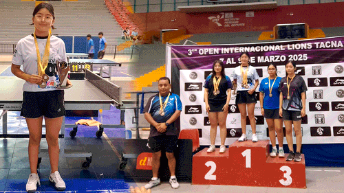 Viviana Gutiérrez brilla con dos preseas doradas en el Open Internacional Lions de tenis de mesa en Perú