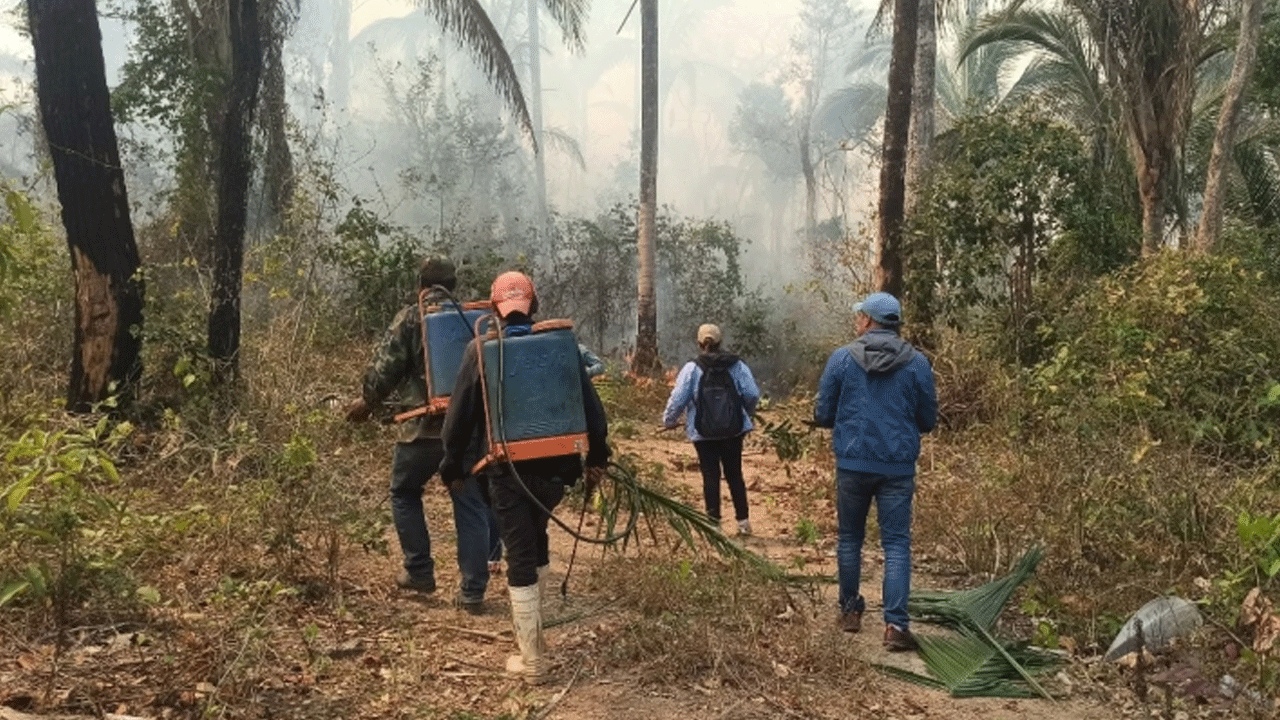 San Javier afectado por el humo de incendios forestales