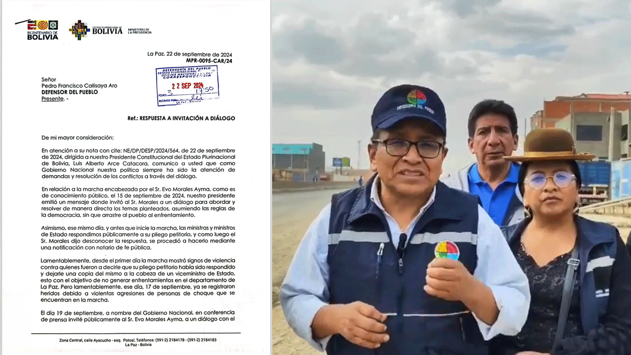 Respuesta del gobierno a la invitación de diálogo