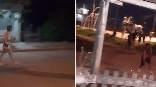 Santa Cruz: Pelea de pandillas con machetes genera zozobra en la avenida Virgen de Luján