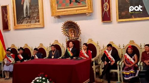 Autoridades Nacionales participan en sesión de honor por el primer grito libertario en Chuquisaca