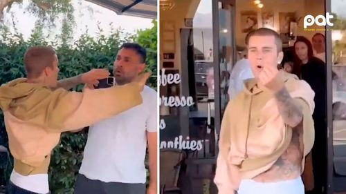 Confrontación de Justin Bieber con paparazzi en Palm Springs