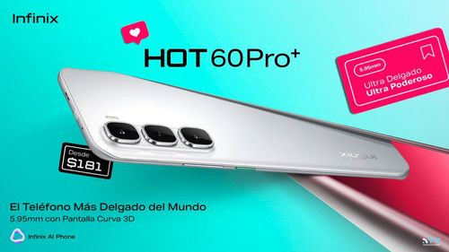INFINIX lanza en Bolivia el HOT 60 Pro+, el smartphone curvo más delgado del mundo con IA integrada