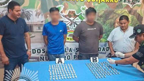 Cinco presuntos tragones son detenidos con 441 cápsulas de cocaína rumbo a Brasil