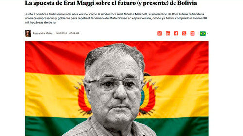 El "Rey de la Soya" llega a Bolivia: Eraí Maggi adquiere 30.000 hectáreas en la Chiquitania