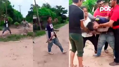 Warnes: Joven amenaza,  ataca a su pareja y agrede con un hacha a su vecino  