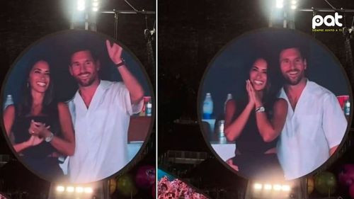 Messi y Antonela sorprenden en la &quot;kiss cam&quot; durante el show de Coldplay en Miami