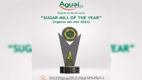 Aguaí gana por segunda vez el prestigioso premio &quot;Mejor ingenio del año&quot; en Brasil