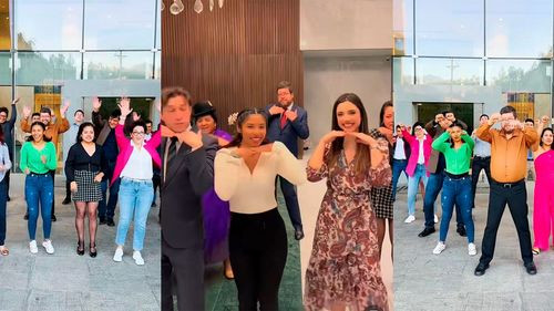La tiktoker Albertina Sacaca se une a Samuel Doria Medina y destacados presentadores de TV en un épico TikTok