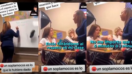 Inusual incidente en un aula: Alumna lanza zapato a profesora y desencadena lección de respeto