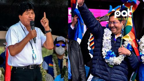 Arce acusa a &quot;nuevos golpistas&quot;, Morales se aferra a su candidatura y recibe apoyo de expresidentes