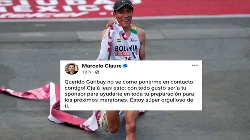  Marcelo Claure ofrece su apoyo a Héctor Garibay tras su histórico triunfo en el maratón de México