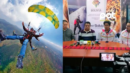 Conoce Bolivia invita a romper récord mundial de vuelo en parapente en el Illimani 3k