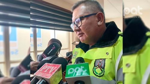 Despliegue policial para controlar bloqueos en el centro de La Paz