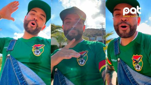El Cantante Nacho sorprende al lucir la camiseta de la selección boliviana &quot;La Verde&quot; 