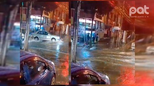 Fuerte lluvia, ventarrones y tormenta azotan a la ciudad de La Paz