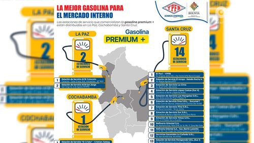 Conozca las 17 estaciones de servicio donde comercializan la gasolina premium de 95 octanos