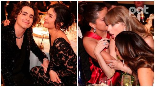 Kylie Jenner impide foto entre Selena Gómez y su novio; la reacción de Taylor Swift se hace notar en los Globos de Oro