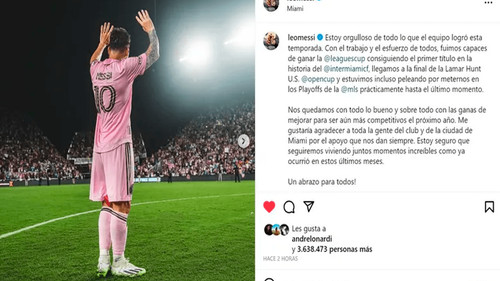 Messi: &quot;Estoy orgulloso de todo lo que el equipo logró esta temporada&quot;