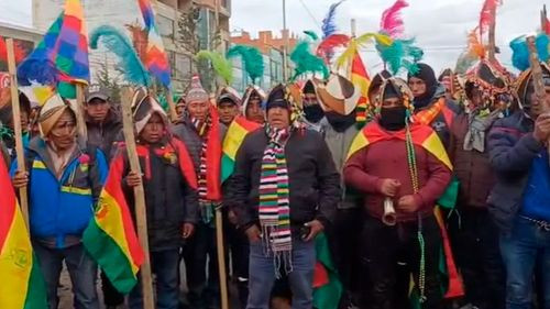 Imagen de Marchistas de Potosí y Cochabamba llegan a La Paz y exigen la renuncia del presidente