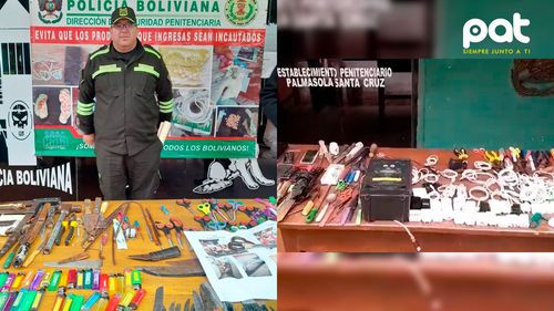 Operativo en Palmasola descubre objetos prohibidos y dinero no justificado