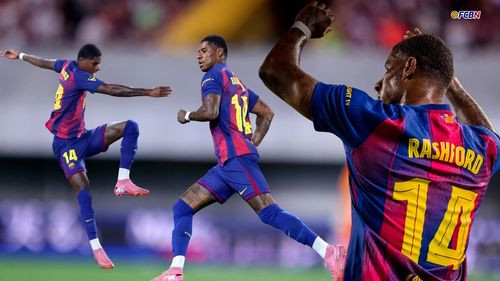 Rashford estrena su cuenta  goleadora con el Barça con un  gol de bandeja