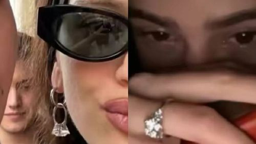 Rosalía vuelve a usar su anillo de compromiso pero ahora como arete
