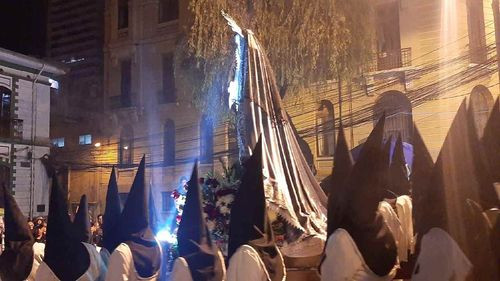 Procesión de viernes santo:  Alcalde Ivan Arias y obispos  de la iglesia la Merced encabezaron el recorrido