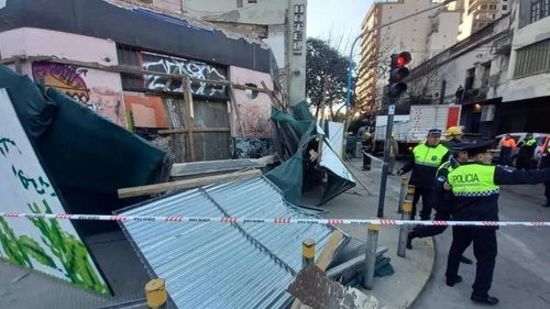 Obra  que estuvo en demolición en San Miguel de  Tucumán  hubo seis heridos 