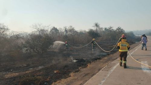 Incendio forestal en Roboré esta controlado y lejos de centros poblados