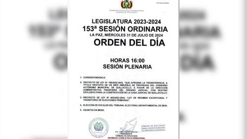 Cámara de Diputados convoca sesión para este miércoles