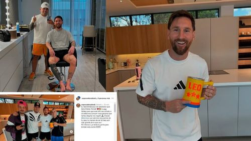 Messi recibió a los chicos de “Un Poco de Ruido” y mostró su jarra especial: el humilde mensaje que les escribió La Pulga