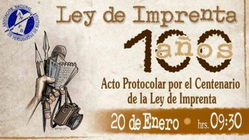 Periodistas celebran con diversos actos los 100 años de la Ley de Imprenta