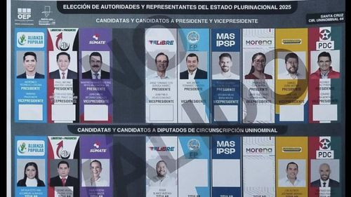Así será la papeleta de votación para el domingo 17 de agosto