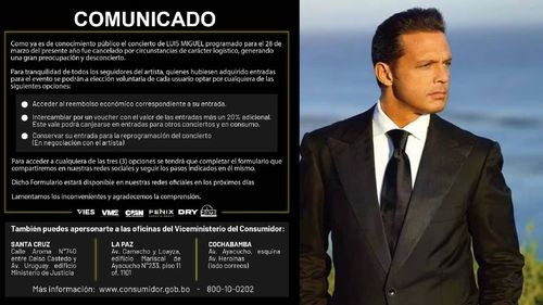 Vies Group Ofrece Alternativas a Titulares de Entradas de Luis Miguel: Devolución, Canje o Espera por la Reprogramación del Evento