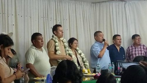 Lara recibe el espaldarazo de José Quiroz y de otros afines al MAS en un ampliado en Santa Cruz