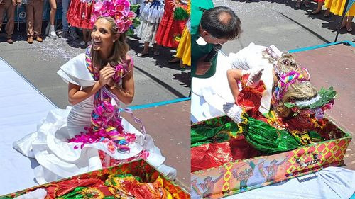  Aitana I Despierta al Pepino con un Beso para Iniciar las Celebraciones del Carnaval Paceño