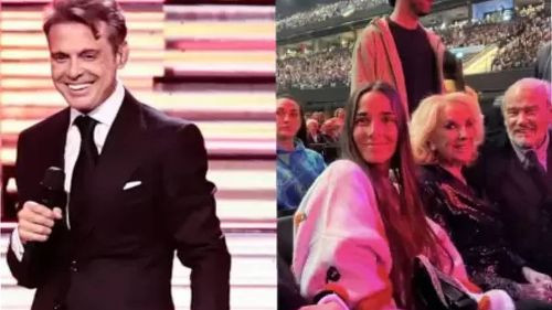 Luis Miguel detiene su concierto para darle un beso y una rosa a Mirtha Legrand