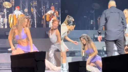Greeicy Rendón sufre calambre en pleno escenario durante concierto en Bogotá