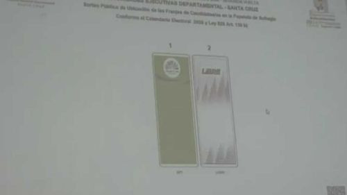 Aprueban papeleta electoral para balotaje en Santa Cruz