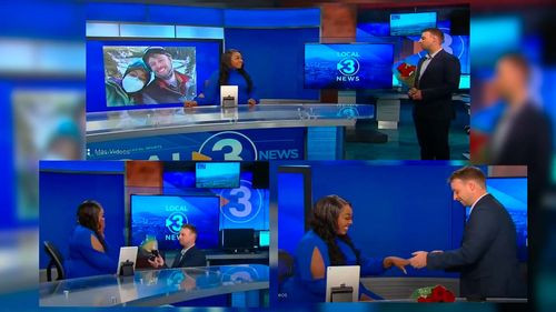 Emotivo momento en vivo: Reportero sorprende a presentadora con propuesta de matrimonio en pleno noticiero