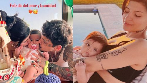 Christian Nodal revela el rostro de Inti, su hija con Cazzu, en el día de San Valentín