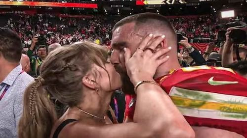 La emotiva celebración de Taylor Swift junto a Travis Kelce por el triunfo de Kansas City en el Super Bowl LVIII