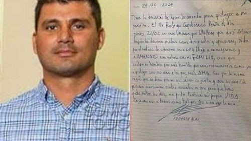 Hombre que baleó al empresario Rodrigo Capobiando en Santa Cruz deja una carta póstuma antes de quitarse la vida