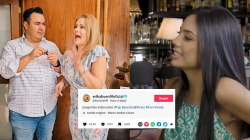 Érika Buenfil utiliza audio de María René Áñez para crear un TikTok Viral