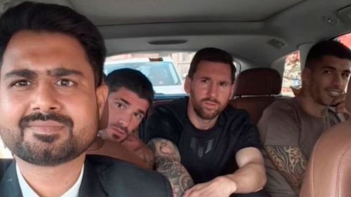 Sin entrada, sin VIP ni estadio: el chofer que logró la foto soñada con Messi
