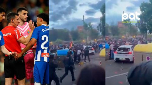 Una mujer pierde el control de su vehículo y atropella a 13 personas, minutos antes del partido entre el Barcelona y el Espanyol
