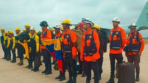 Venezuela envía a 40 bomberos más para combatir los incendios forestales 